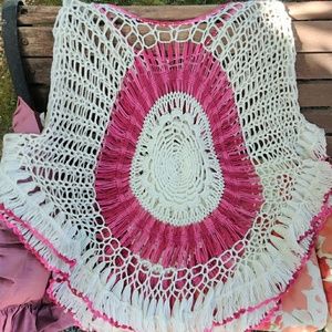 Shawl/crocheted poncho type pullover